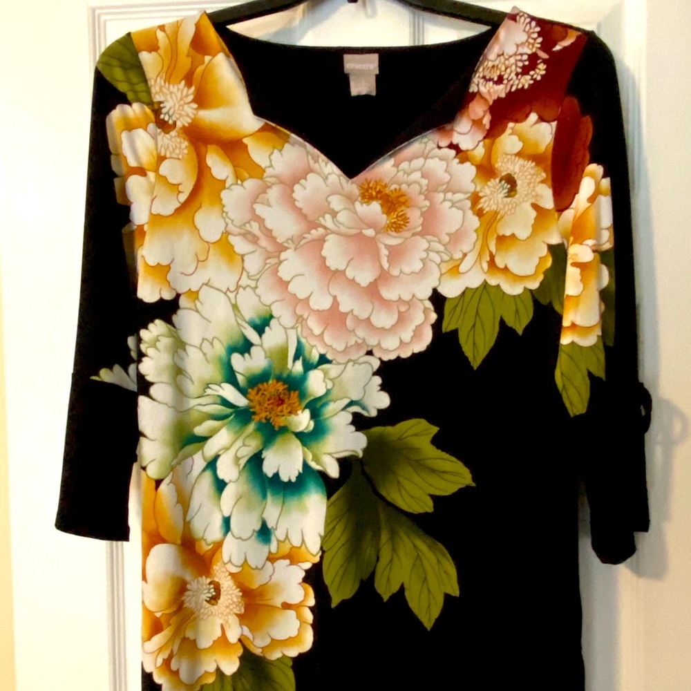 Chico’s Fall Colored Flowered Tunic - image 1